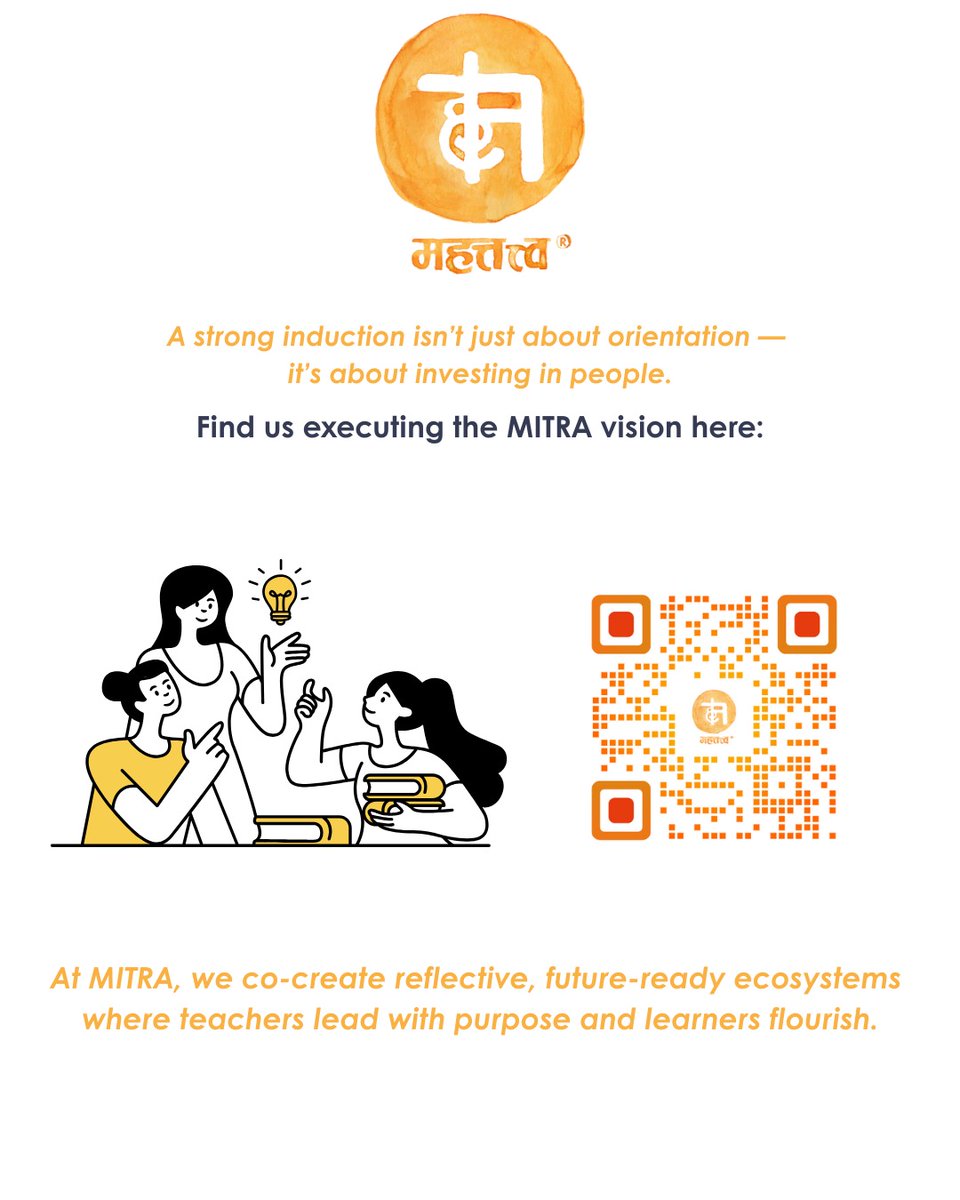 At #MITRA, our Teacher Induction Programme is thoughtfully designed to support new educators as they begin their careers. This programme ensures that every educator feels confident, connected and future-ready as they embark on their journey.
To know more: bit.ly/MITRA_2025