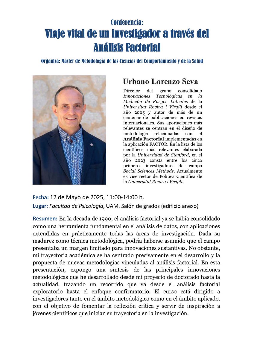 master_mccs's tweet image. AVISO SOBRE CONFERENCIA URBANO LORENZO SEVA DEL 12 DE MAYO
La conferencia ha cambiado de horario.
Empieza a las 11:00 h.
Hemos actualizado el cartel.
¡Os esperamos a todos!