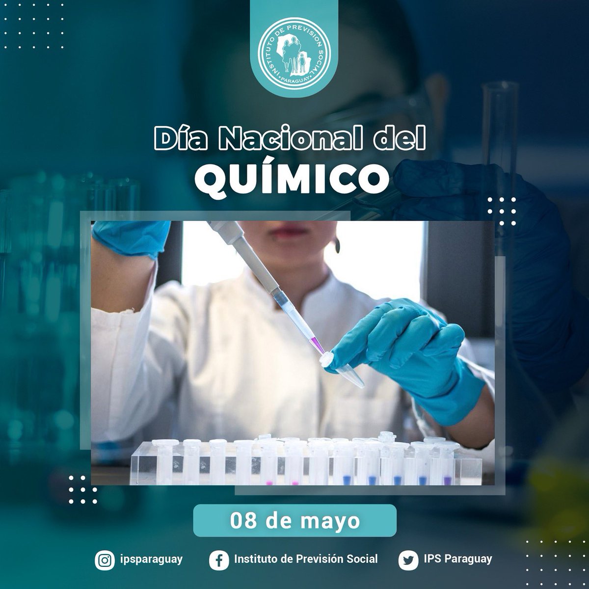 En el Día Nacional del Químico, saludamos a todos los profesionales que con su conocimiento impulsan el progreso, y en especial a los químicos del IPS, cuyo trabajo diario contribuye al bienestar y la salud de nuestros asegurados. ¡Gracias por su compromiso! ❤️
