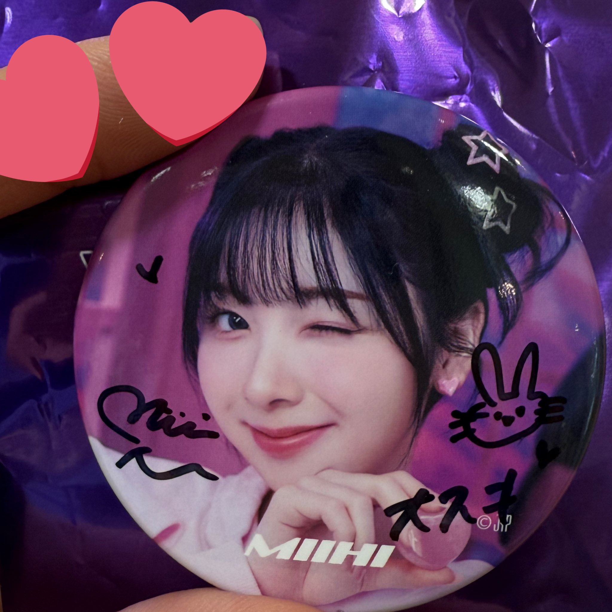 専用！！！NiziU ニナ サイン入り缶バッジ (2個)