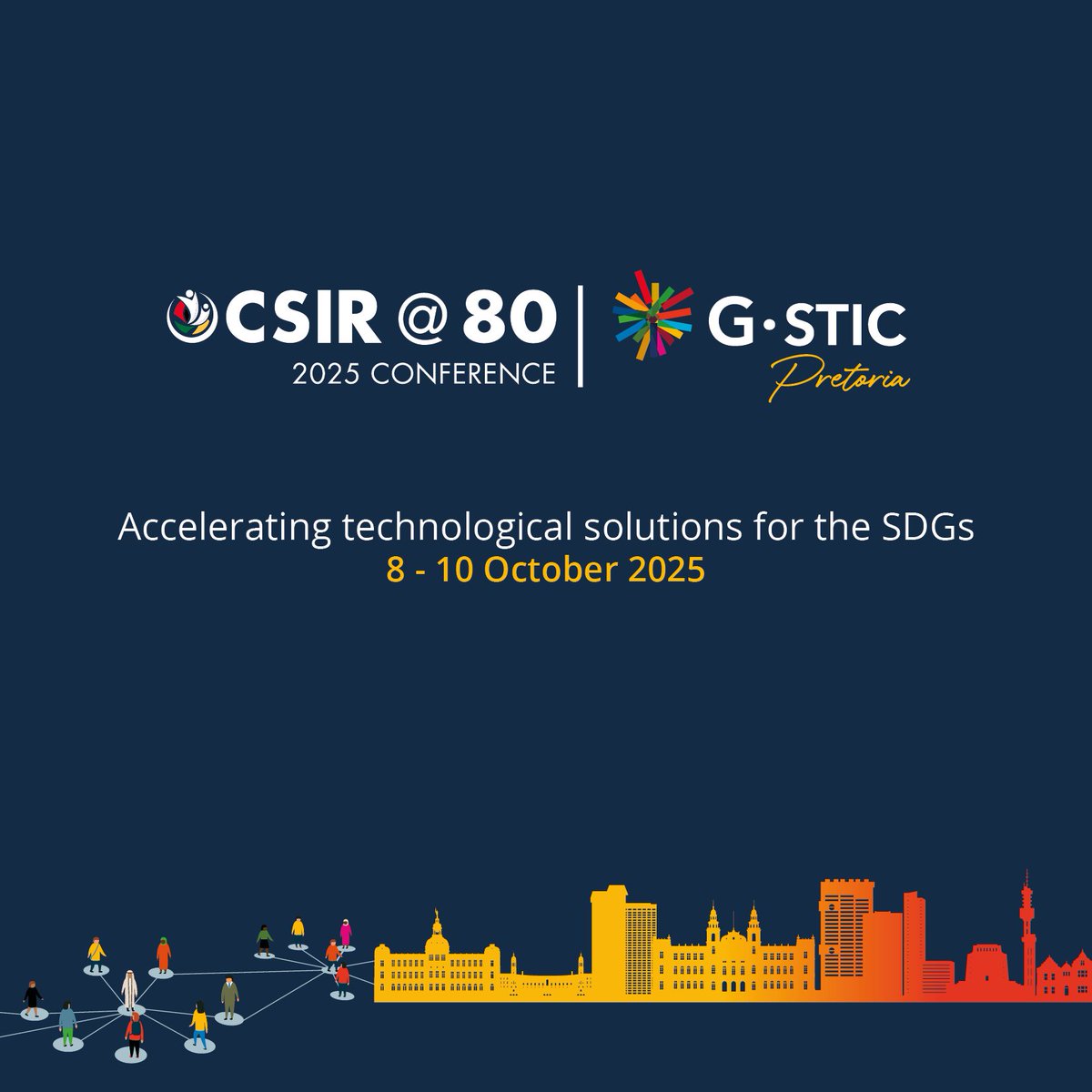 📢 Registrations are now open for the CSIR@80 | G-STIC Conference 📢 

This year, #TeamCSIR is celebrating 80 years of touching lives through innovation. As part of celebrating this milestone, we will host our ninth Biennial Conference, in collaboration with the Global