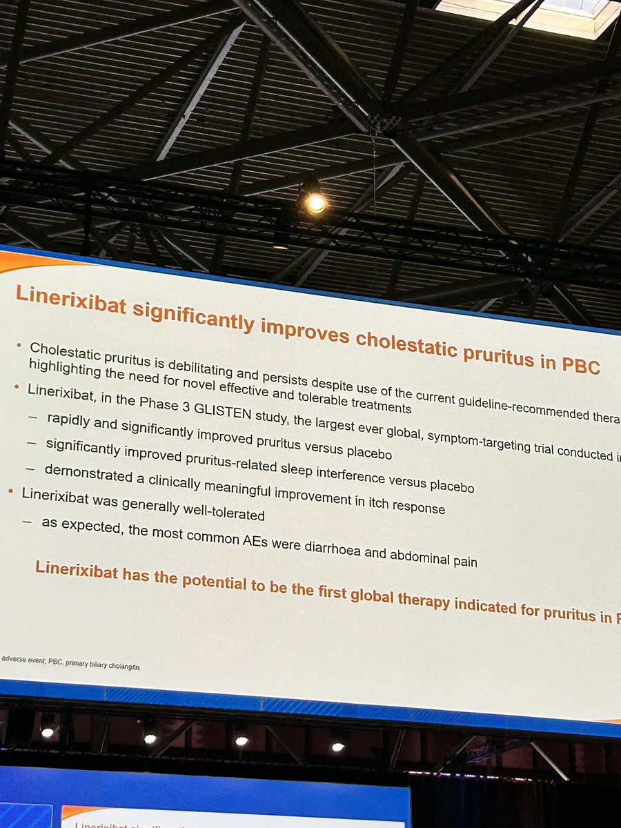 Linerixibat, a new oral IBAT inhibitor in improving cholestatic pruritus in PBC
General session  <a href="/EASLnews/">EASLnews</a> 
Significant, Rapid &amp; Sustained improvement