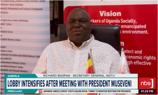 NBS Television (@nbstv) on Twitter photo .<a href="/NotuUganda/">National Organisation of Trade Unions</a> and <a href="/Mglsd_UG/">Ministry of Gender, Labour and Social Development</a> have renewed efforts to reintroduce the Minimum Wage Bill, following a directive from the President.
<a href="/ericwakabi/">Wakabi Rugasira Eric</a>
#NBSLiveAt1 #NBSUpdates .<a href="/NotuUganda/">National Organisation of Trade Unions</a> and <a href="/Mglsd_UG/">Ministry of Gender, Labour and Social Development</a> have renewed efforts to reintroduce the Minimum Wage Bill, following a directive from the President.
<a href="/ericwakabi/">Wakabi Rugasira Eric</a>
#NBSLiveAt1 #NBSUpdates
