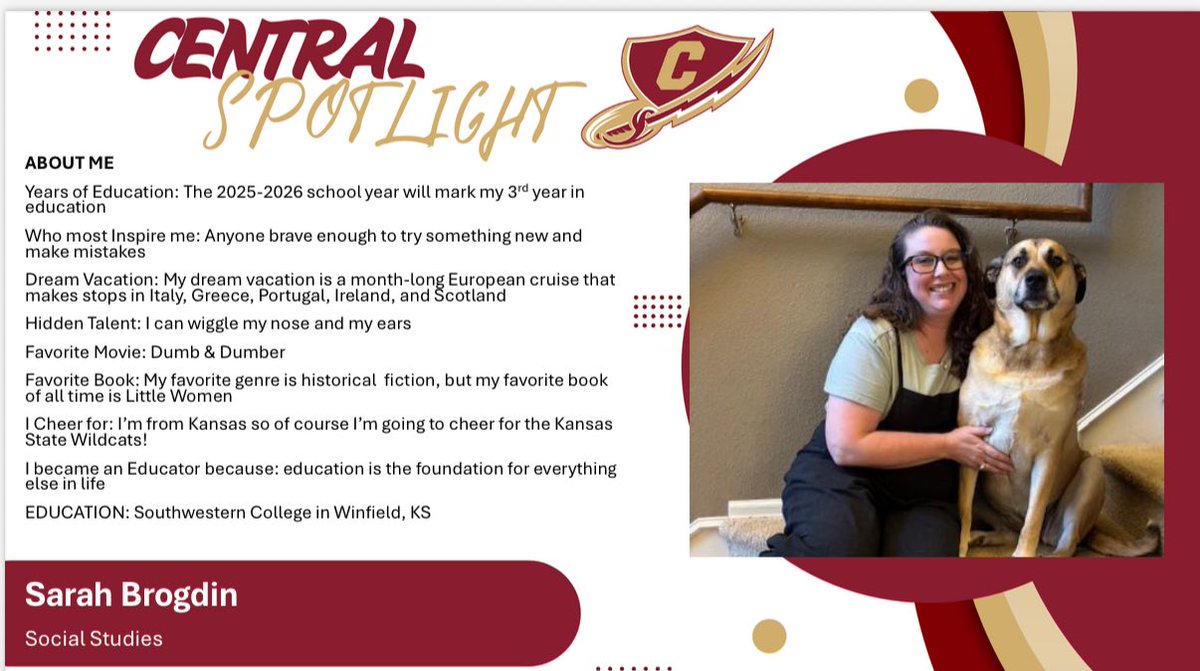 We are excited to welcome Sarah Brogdin to Charger Nation! Ms. Brogdin comes to us from Northwest ISD and will be teaching Social Studies next year. ⚡️❤️⚡️