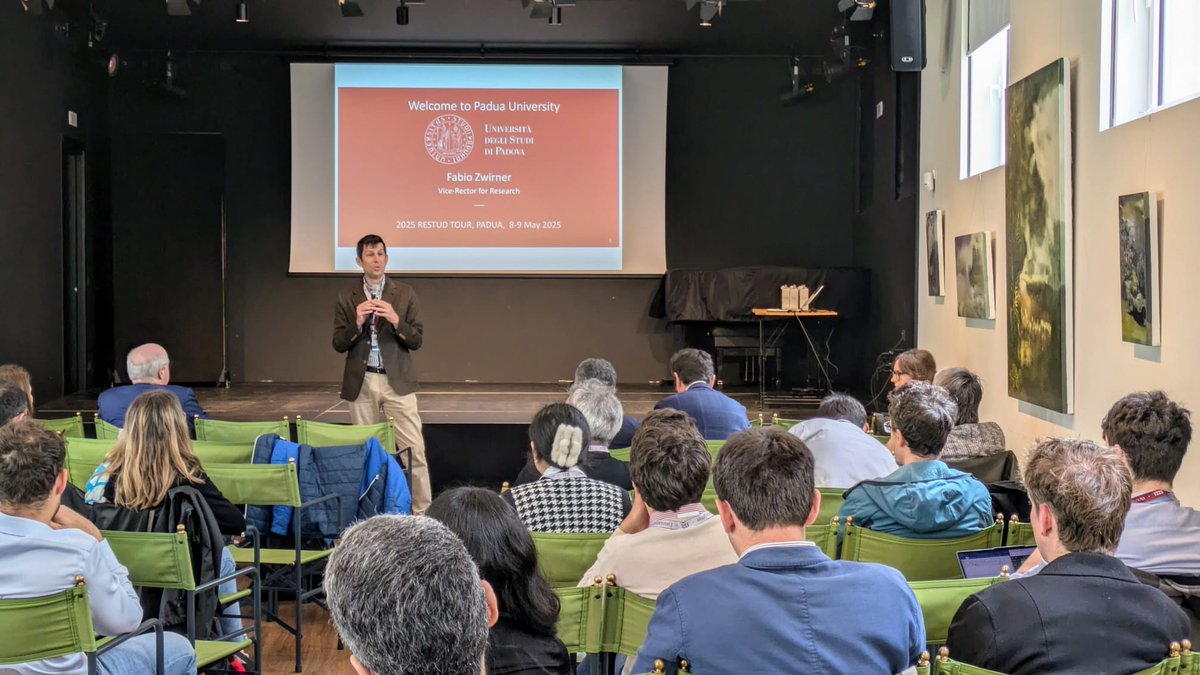 The #REStud Tour 2025 is officially underway here in Padua!  We’re thrilled to host the first stop of this prestigious tour, welcoming top scholars in Economics and Finance from leading US universities.  
📍Barco Teatro, Padua
👉Full program &amp; participants economia.unipd.it/en/restud-tour…