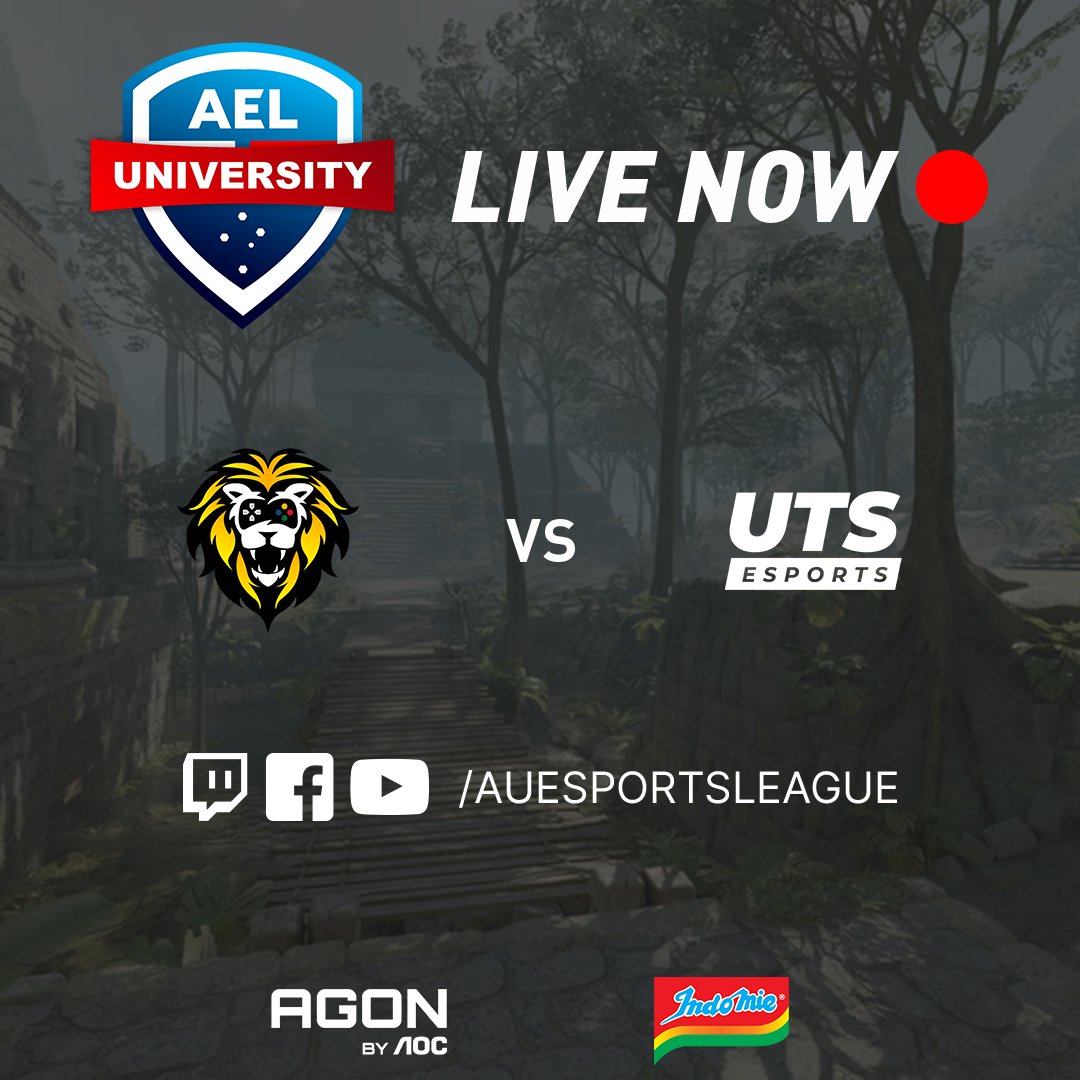 Australian Esports League (@auesportsleague) on Twitter photo Next up we have <a href="/USYDSOG/">Sydney University Society of Gamers</a> up against <a href="/UTSEsports/">UTS Esports</a> team that is yet to lose!
🔴 twitch.tv/auesportsleague
The AEL is proudly sponsored by <a href="/AGONbyAOC/">AGON by AOC</a> & <a href="/Indomielovers/">Indomie</a> Next up we have <a href="/USYDSOG/">Sydney University Society of Gamers</a> up against <a href="/UTSEsports/">UTS Esports</a> team that is yet to lose!
🔴 twitch.tv/auesportsleague
The AEL is proudly sponsored by <a href="/AGONbyAOC/">AGON by AOC</a> & <a href="/Indomielovers/">Indomie</a>