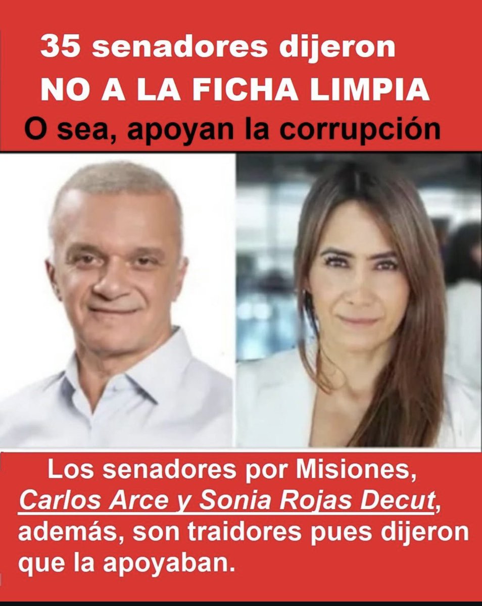 Corruptos como su jefe, Carlos Eduardo Rovira, quien apoyó a Néstor Carlos Kirchner en el año 2003. Se robaron todo. Hoy sobre todo los hermanos misioneros deberían morirse de vergüenza y de lo contrario son cómplices necesarios de una maquinaria corrupta que lleva décadas.