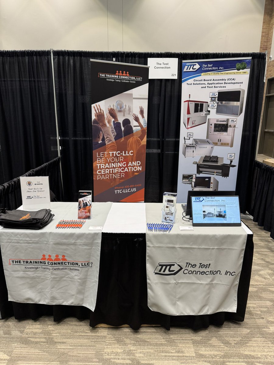 TheTestConnect's tweet image. Join us May 8 at GMU Arlington for the #SMTACapitalChapter Expo!
See live demos from XJTAG’s Quentin Vasseur &amp;amp; TTCI/TTC–LLC’s Bert Horner.
Test &amp;amp; training solutions for #FlyingProbe, #ICT, #FunctionalTest &amp;amp; #BoundaryScan.
#IPCTraining #SMTA #TestEngineering #TTCI #TTCLLC