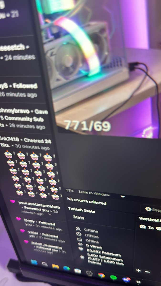 Welp, 24 hour stream flopped my obs keeps crashing and Idk how to fix restarted everything and its just crashing but W BIRTHDAY NIGHT STREAM... we resume the birthday stream later after rest and a fix to my obs... i owe the chat 14 hrs ima do it🫡