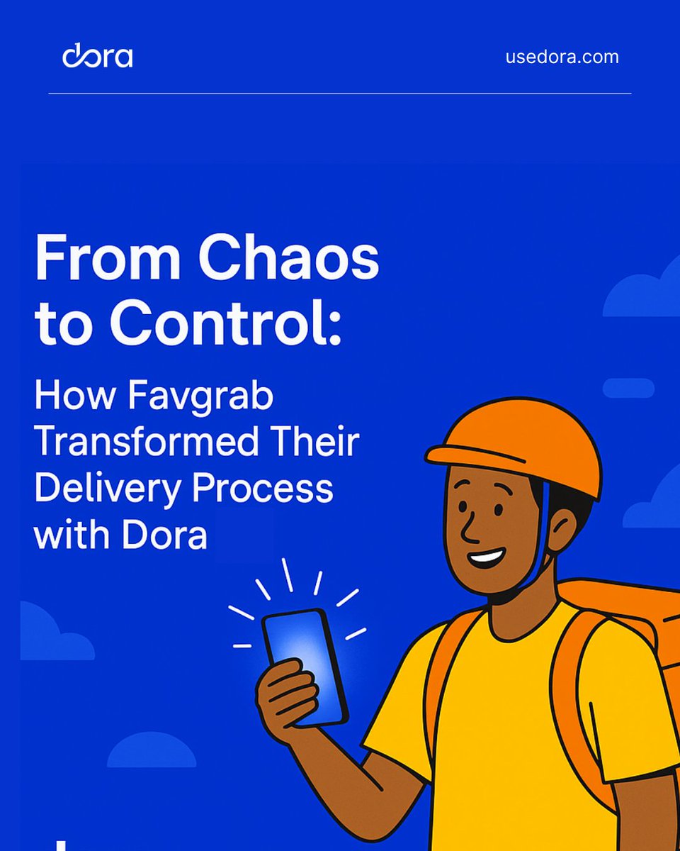 usedoraHQ's tweet photo. Favgrab was drowning in orders from WhatsApp, Instagram &amp; their site.
Delays. Errors. Chaos. Then they switched to Dora.
 -35% faster processing
 -40% fewer errors
 -Scale without stress

Still managing ops from your DMs? Time to upgrade.
👉 https://t.co/VhENKcpcm0
#UseDora https://t.co/wo3PmJFQQP