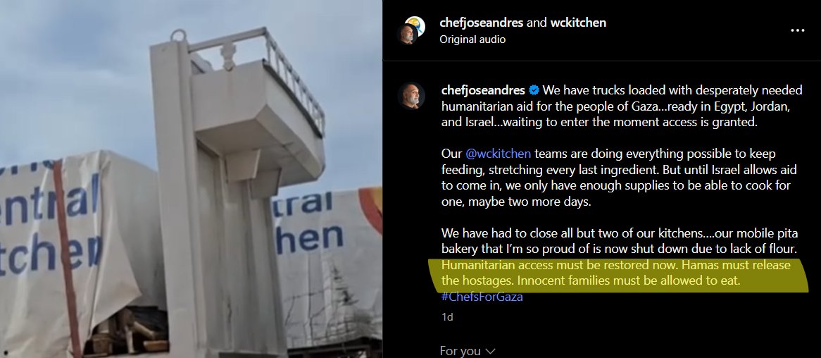 Translating Falasteen (Palestine) (@translatingpal) on Twitter photo 👇As I was translating this video of <a href="/WCKitchen/">World Central Kitchen</a> trucks stacked at the Gaza borders to Arabic, I noticed this piece of commentary by <a href="/chefjoseandres/">Chef José Andrés 🕊️🥘🍳</a> that attempts to justify the forced starvation of over 2 million people in Gaza.
This is exactly why most of these 'humanitarian' 👇As I was translating this video of <a href="/WCKitchen/">World Central Kitchen</a> trucks stacked at the Gaza borders to Arabic, I noticed this piece of commentary by <a href="/chefjoseandres/">Chef José Andrés 🕊️🥘🍳</a> that attempts to justify the forced starvation of over 2 million people in Gaza.
This is exactly why most of these 'humanitarian'