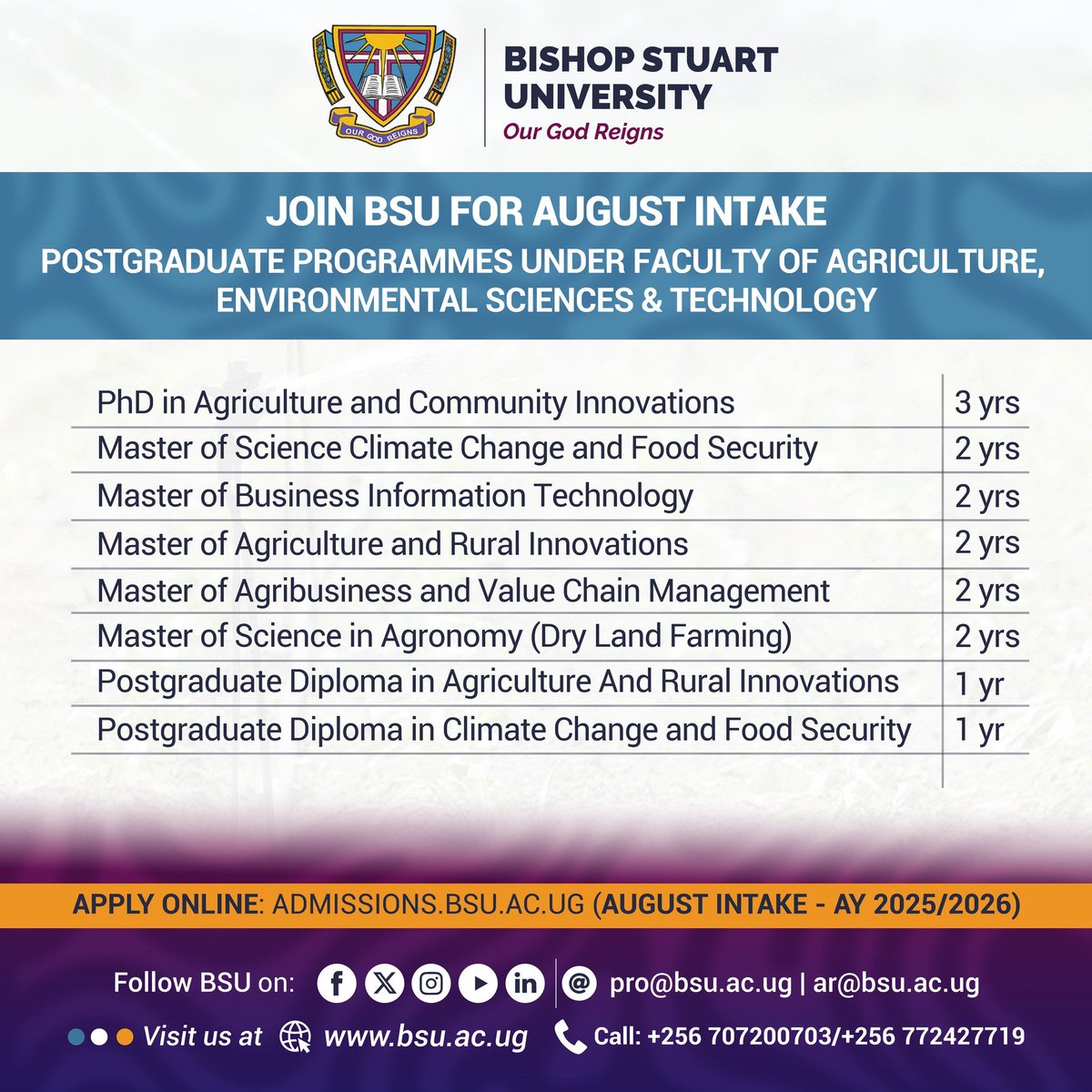 Bishop Stuart University tweet media