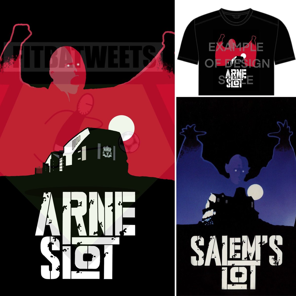 Fitbatweets (@fitbatweets) on Twitter photo Been one of my favourite things to draw.
The Arne Slot black t-shirt based on the iconic Salem’s Lot poster. Available only at fitbatweets.com
I don’t think I’ve got many Liverpool followers so help promoting this with retweets is much appreciated.
<a href="/thisisanfield/">This Is Anfield</a> Been one of my favourite things to draw.
The Arne Slot black t-shirt based on the iconic Salem’s Lot poster. Available only at fitbatweets.com
I don’t think I’ve got many Liverpool followers so help promoting this with retweets is much appreciated.
<a href="/thisisanfield/">This Is Anfield</a>