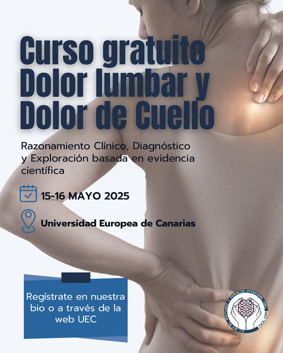 Curso gratuito de Terapia Manual en el paciente con dolor de Cuello y dolor lumbar de la <a href="/UECanarias/">UECanarias</a>

🔸️ ¿Cuándo?

Desde el 15 de mayo de 2025 a las 09:00 hasta el 16 de mayo de 2025 a las 14:00

🔸️ ¿Dónde?

Campus de Santa Cruz de Tenerife