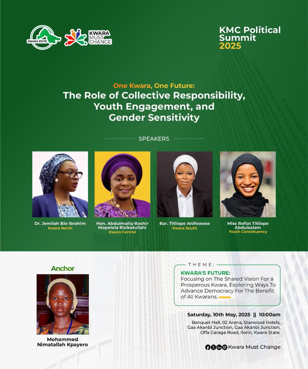 Excited to moderate a powerful panel on Collective Responsibility, Youth Engagement &amp; Gender Inclusivity with a former Minister of Nigeria + top political analysts.
We’re talking real solutions. Nigeria’s future depends on all of us.
#NigeriaTalks #YouthInPolitics #GenderEquity