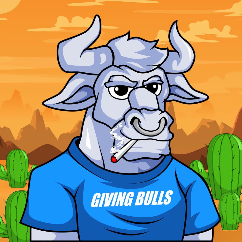 MotoristX's tweet photo. SELLING GIVING BULL #139 (RANK #260 / 0.1 ETH) 🐂🔥
• “Joint” mouth trait → only 8%
• “Desert” background 🌵
• Silver skin + no chain = clean combo
💰 Price: 0.1 ETH (FCFS)
🔗 Link @opensea
https://t.co/k75zUcthIq
OFFERS OPEN.
#GivingBulls #NFTs #CryptoPFPs https://t.co/4wNn8JMy4l