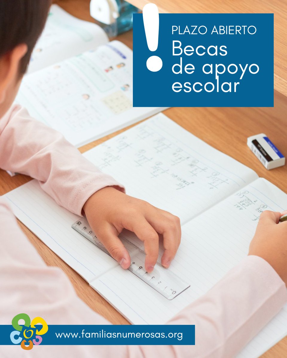 FamNumerosas's tweet image. ¿Conoces las becas para niños con necesidades educativas especiales? 👉Apoyo escolar en caso de #discapacidad, problemas de lenguaje, comunicación o conducta, #TEA y altas capacidades, con una línea específica para #familiasnumerosas. ¡Plazo abierto! +info familiasnumerosas.org/noticias-de-la…