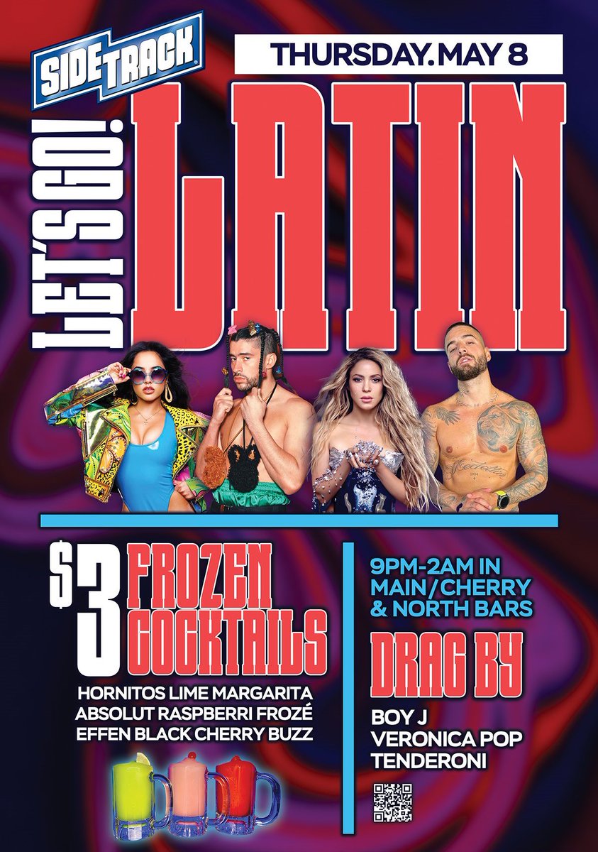 Let’s Go! Latin TONIGHT at Sidetrack Chicago with $3 Frozen Cocktail 👑 <a href="/itsveronicapop/">Veronica Pop</a> <a href="/Tender_oni/">TENDERONI</a>
