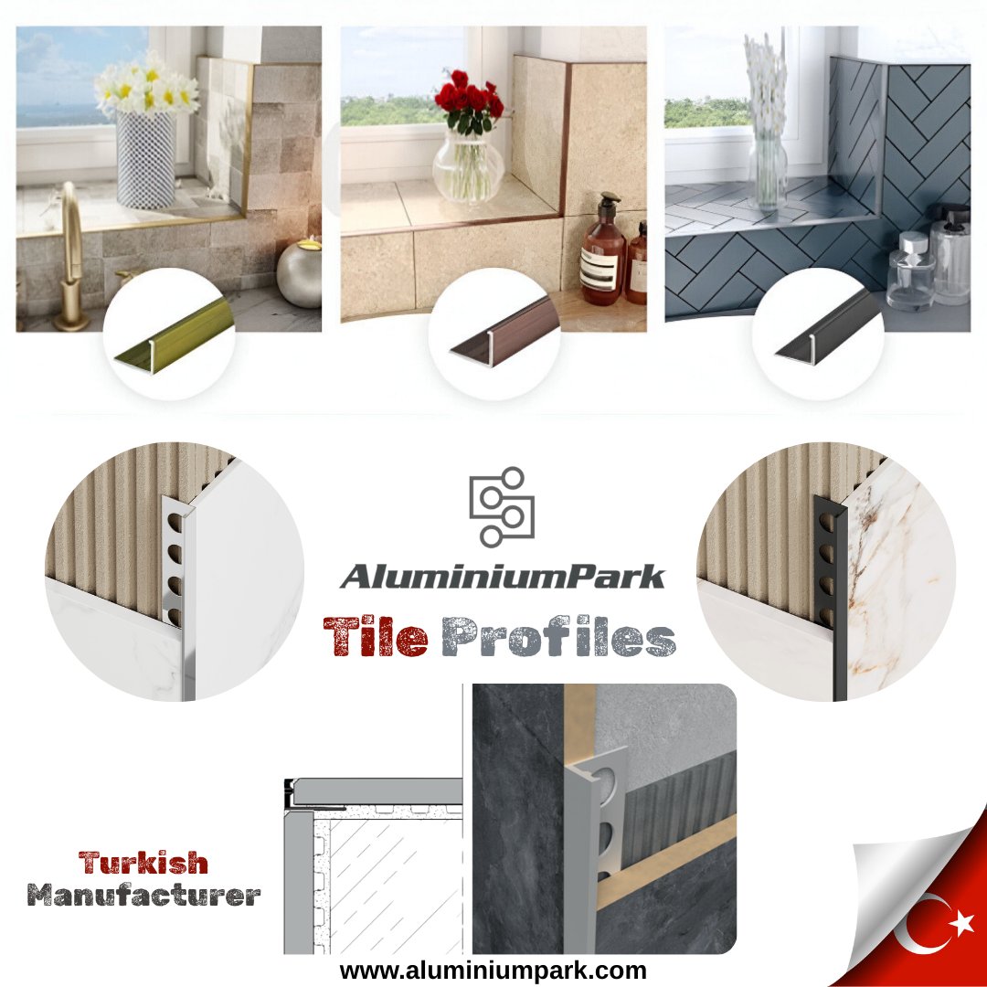 At Aluminiumpark, all our tile profiles are manufactured in Turkey. We only work with wholesale and bulk orders. We look forward to receiving your inquiries for high-quality tile profiles.

Website: aluminiumpark.com

#tiles #tileprofiles #tiletrims #metaltrims #ceramics