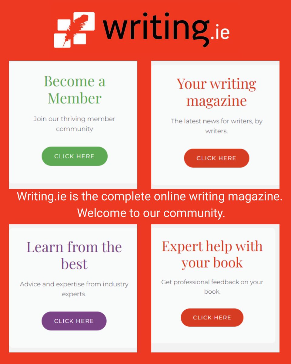 writing.ie (@writing_ie) on Twitter photo Who are we?
We are an online magazine site designed to help you improve your writing and get published. 
Updating weekly with articles & news items, we are site for writers, by writers run by award winning, bestselling author <a href="/samblakebooks/">Sam Blake</a>  
Find us at: writing.ie Who are we?
We are an online magazine site designed to help you improve your writing and get published. 
Updating weekly with articles & news items, we are site for writers, by writers run by award winning, bestselling author <a href="/samblakebooks/">Sam Blake</a>  
Find us at: writing.ie