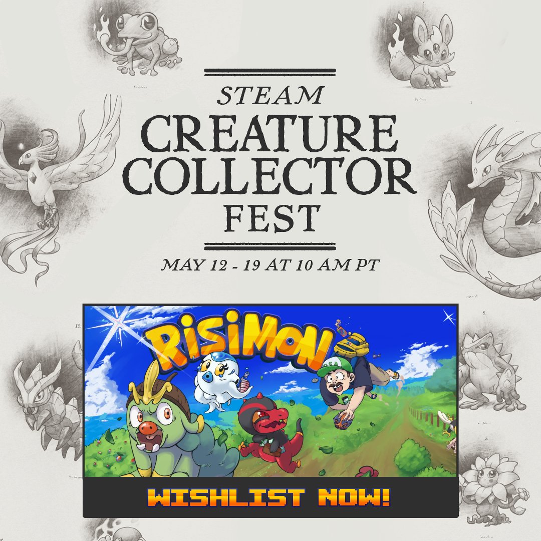 RisimonOfficiel's tweet photo. #indieassemble 2025 celebration is done now!
But you can still find Risimon featured in the Steam Creature Collector Fest from May 12th to 19th 🚀🔥 https://t.co/0JOgCt0HL8