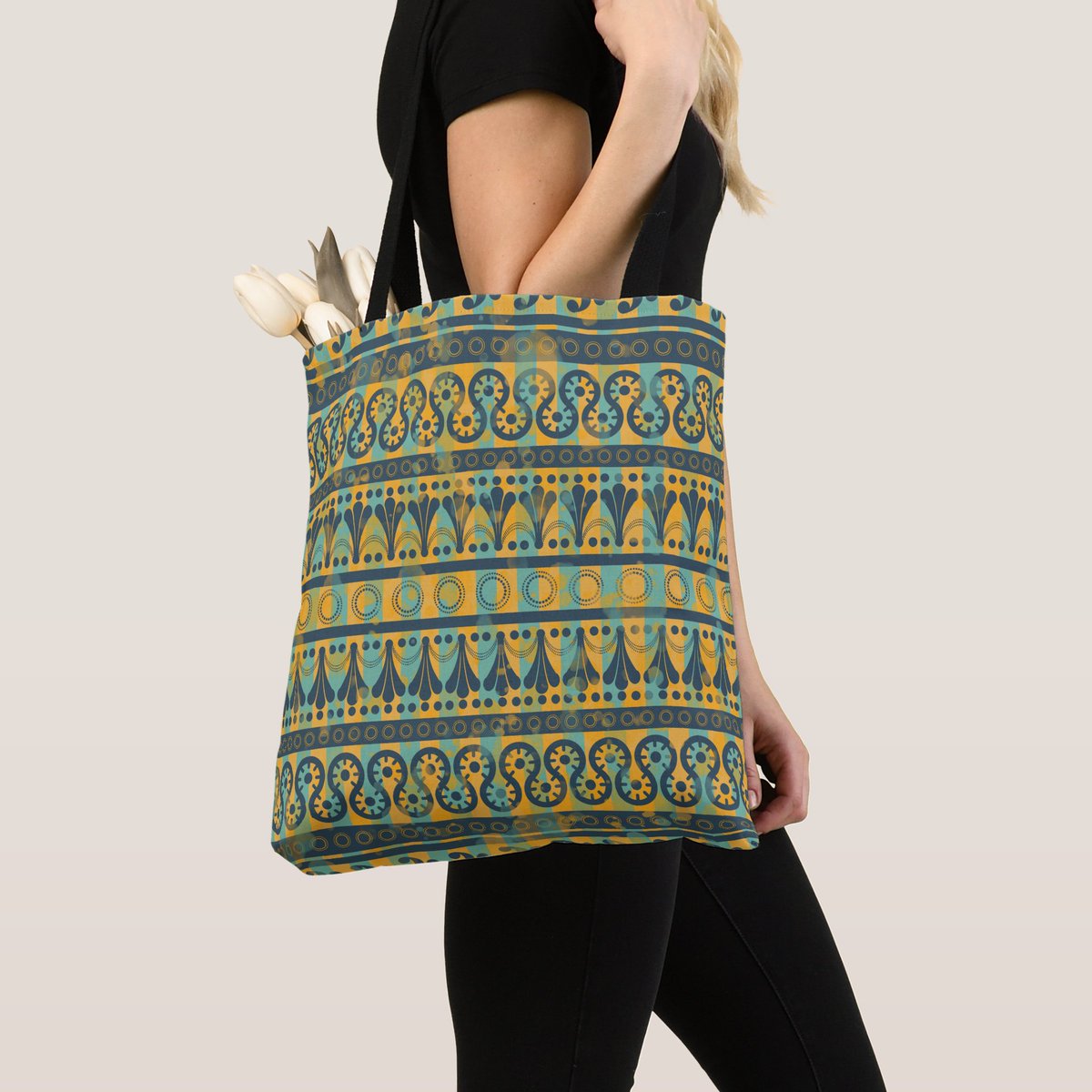 PDyaczenko's tweet photo. Minoan art often featured spirals, believed to channel protective energy in ancient rituals. Carry that magic with this Mad Minoan-Style Tote Bag from Zazzle https://t.co/GDDvqcEptr Perfect for your vacation adventures. #VacationEssentials #MinoanMagic #ToteStyle https://t.co/0MbWEg3SA4