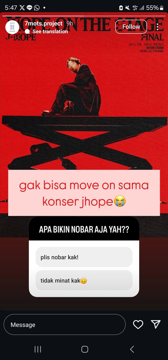 Di search x klo ketik 7mots.project masih ada rekam jejaknya yg minus itu. Ot7 bentar lagi lengkap, dia berniat bikim event lagi. Dan ngambil keuntungan dari btsarmy. Kalian hati2 yaa.. adminnya gak amanah sama sekali.