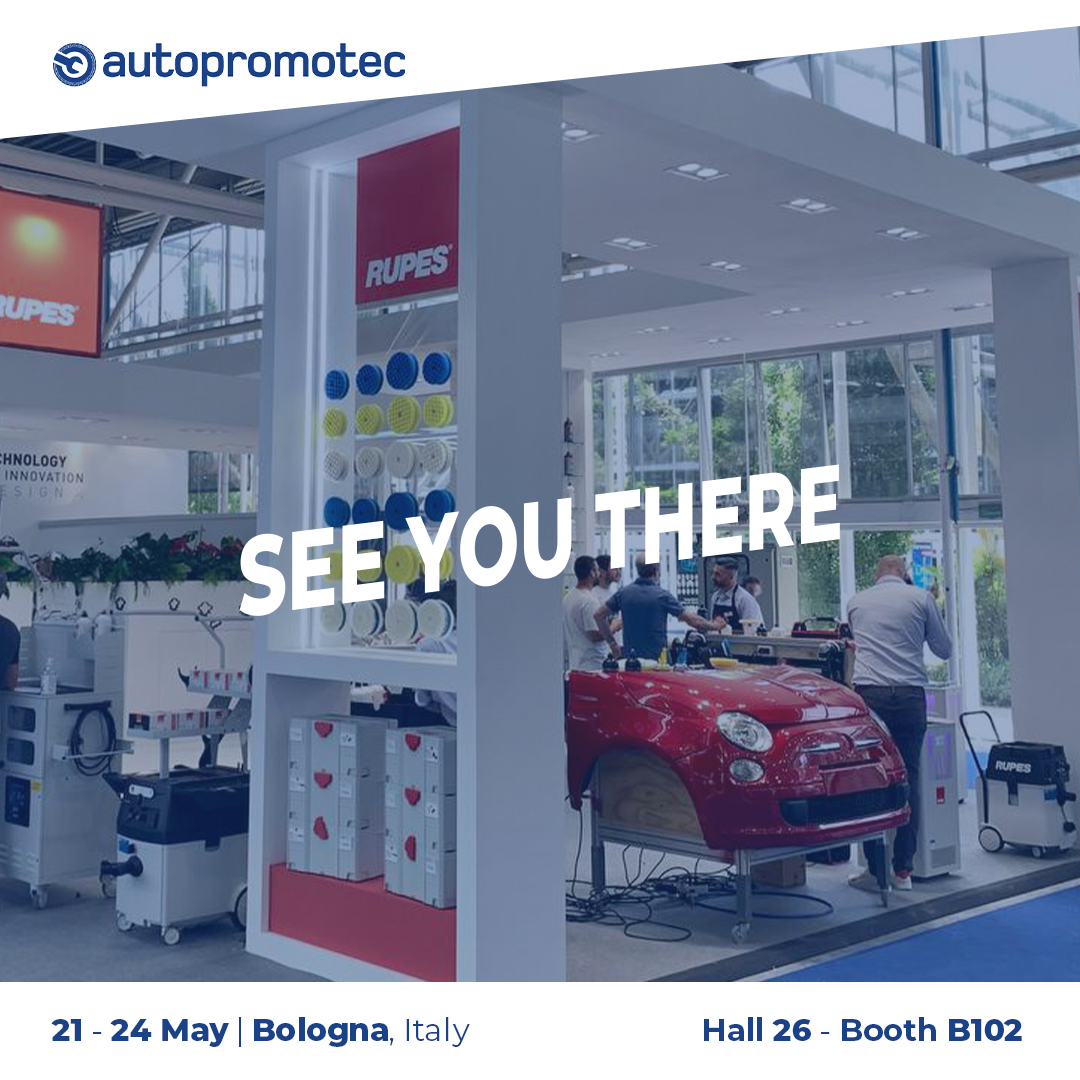Autopromotec is just around the corner! 📷 The countdown is on, join RUPES at Hall 26, Booth B102. We'll be waiting for you at BolognaFiere from May 21 to may 24.

#rupes #rupesbigfoot #rupestools #autopromotec #detailing #bodyshop #automotive
