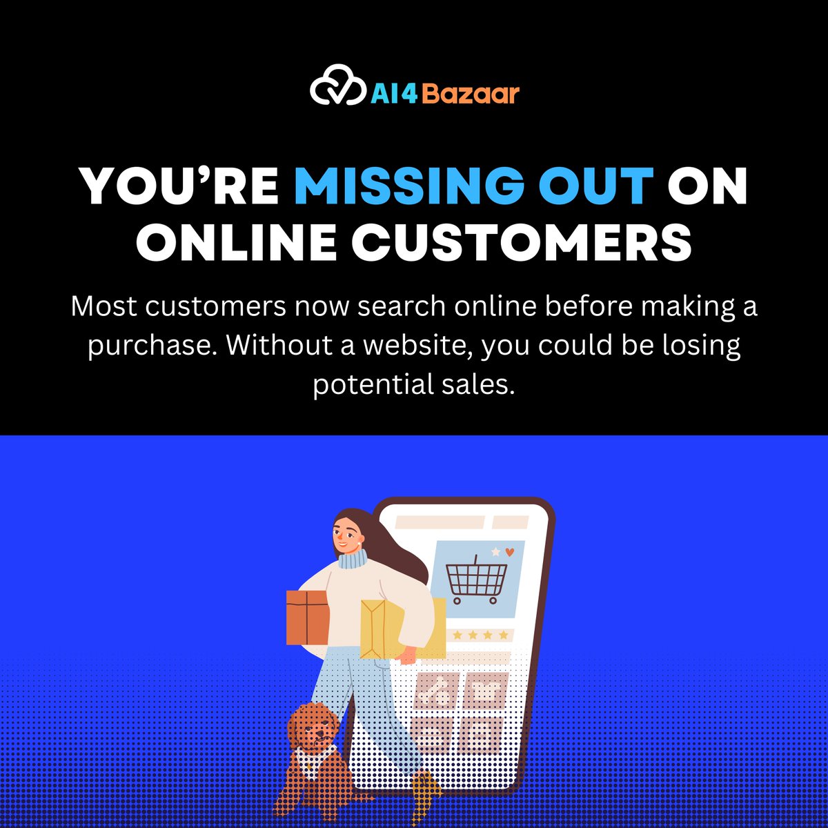 AI_4_Bazaar's tweet image. Here are the 5 signs your business needs a website!

#ai4bazaar #instantwebsite #website #affordablewebsite