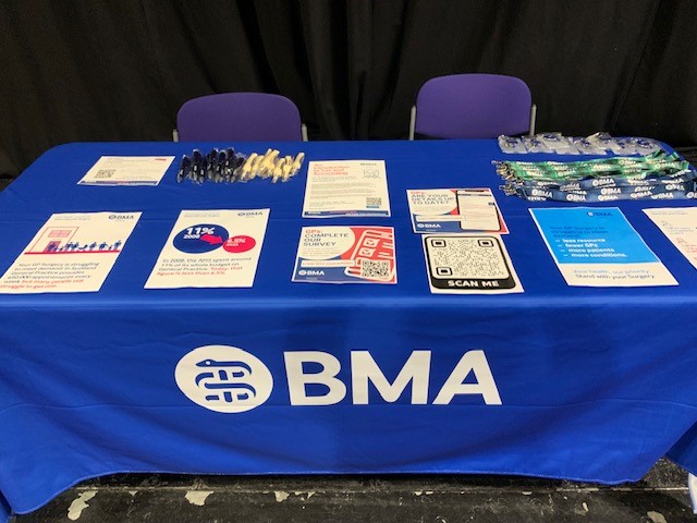 BMAHilaryR (@bmahilaryr) on Twitter photo First time at the UK LMC Conference for me today as it's in Glasgow! Over 400 delegates attending! #ScottishGPs come and visit my stand, scan the QR code to complete this short survey to help evidence the devastating impact of under funding on GP services. <a href="/BMAScotland/">BMA Scotland</a> First time at the UK LMC Conference for me today as it's in Glasgow! Over 400 delegates attending! #ScottishGPs come and visit my stand, scan the QR code to complete this short survey to help evidence the devastating impact of under funding on GP services. <a href="/BMAScotland/">BMA Scotland</a>