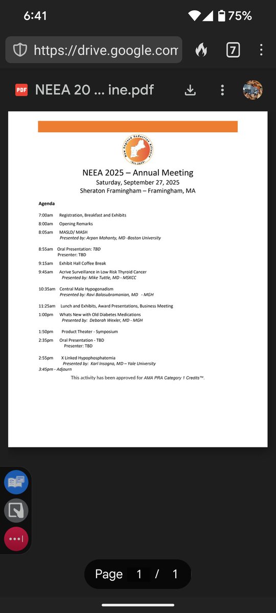 .<a href="/NE_EndoAlliance/">New England Endocrine Alliance</a> 2025 Annual Meeting Registration Open: newenglandendoalliance.org/event-6076718 .<a href="/TheEndoSociety/">Endocrine Society</a> .<a href="/TheAACE/">AACE</a>.<a href="/ASBMR/">ASBMR</a> .<a href="/AmThyroidAssn/">American Thyroid Association</a> .<a href="/AmDiabetesAssn/">American Diabetes Association</a>