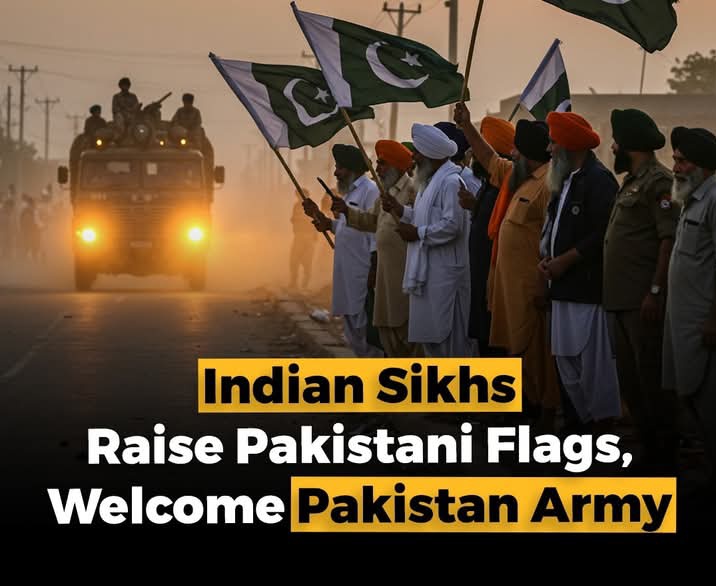 MajidBu17136071's tweet image. Indian Sikhs Raise Pakistani Flags and Welcome Pakistani Army 

#SikhUnity #CrossBorderSupport #PeaceGesture