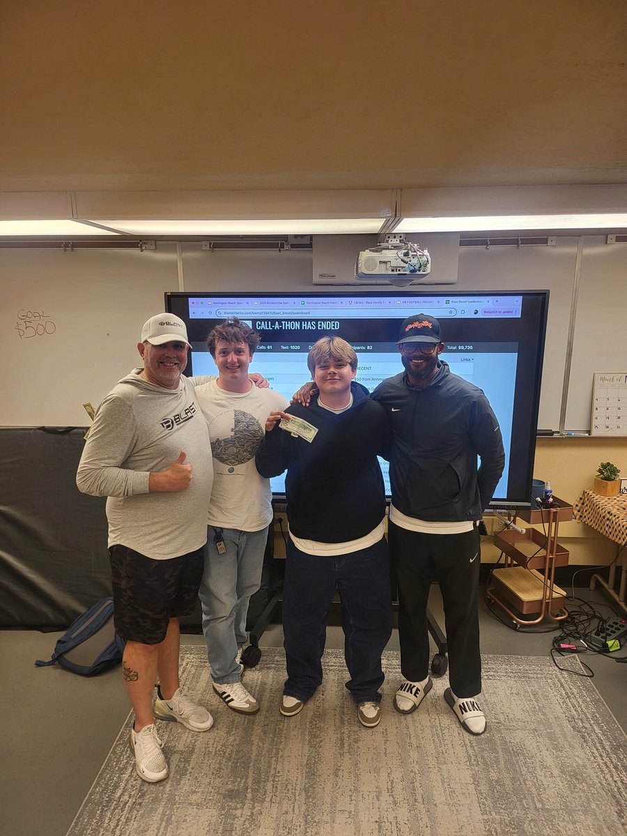 Had a great time with Coach <a href="/Hatch89/">Matthew Hatchette</a> and his <a href="/HBHSFootball/">HBHS Oilers Football</a> team. Kicked off their <a href="/blastathletics/">Blast Athletics</a> fundraiser with a Call-a-thon. #raisemorekeepmore #Notips #tippingsucks