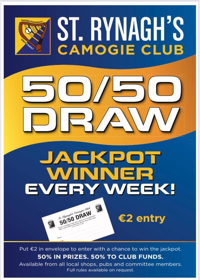 Our 50/50 draw takes place tonight, 
Tickets can be bought in various outlets in Banagher and Cloghan. 
You can also purchase tickets on ClubZap, our online 50/50 Draw provider.

strynaghscamogie.clubzap.com/categories/lot…

Your support is greatly appreciated.