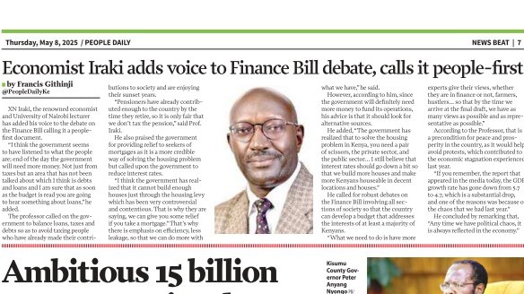monarch_spark's tweet photo. Economist Prof. Iraki says the 2025 Finance Bill is shaping up as a “people-first” proposal—focusing on empowering low-income earners and easing pressure on taxpayers already hit hard. The bill aims to balance tax fairness with sustainability. https://t.co/jaU7wr6WSF