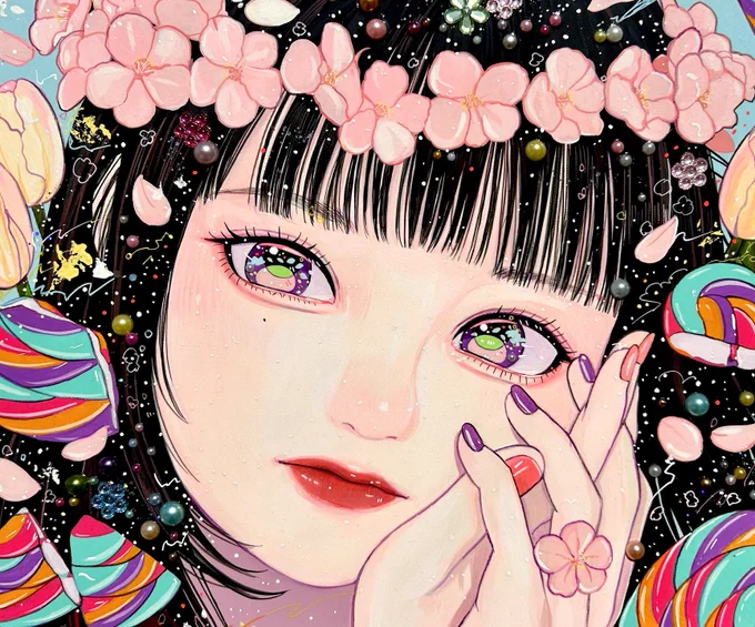 最近はお花をたくさん描いてる! 