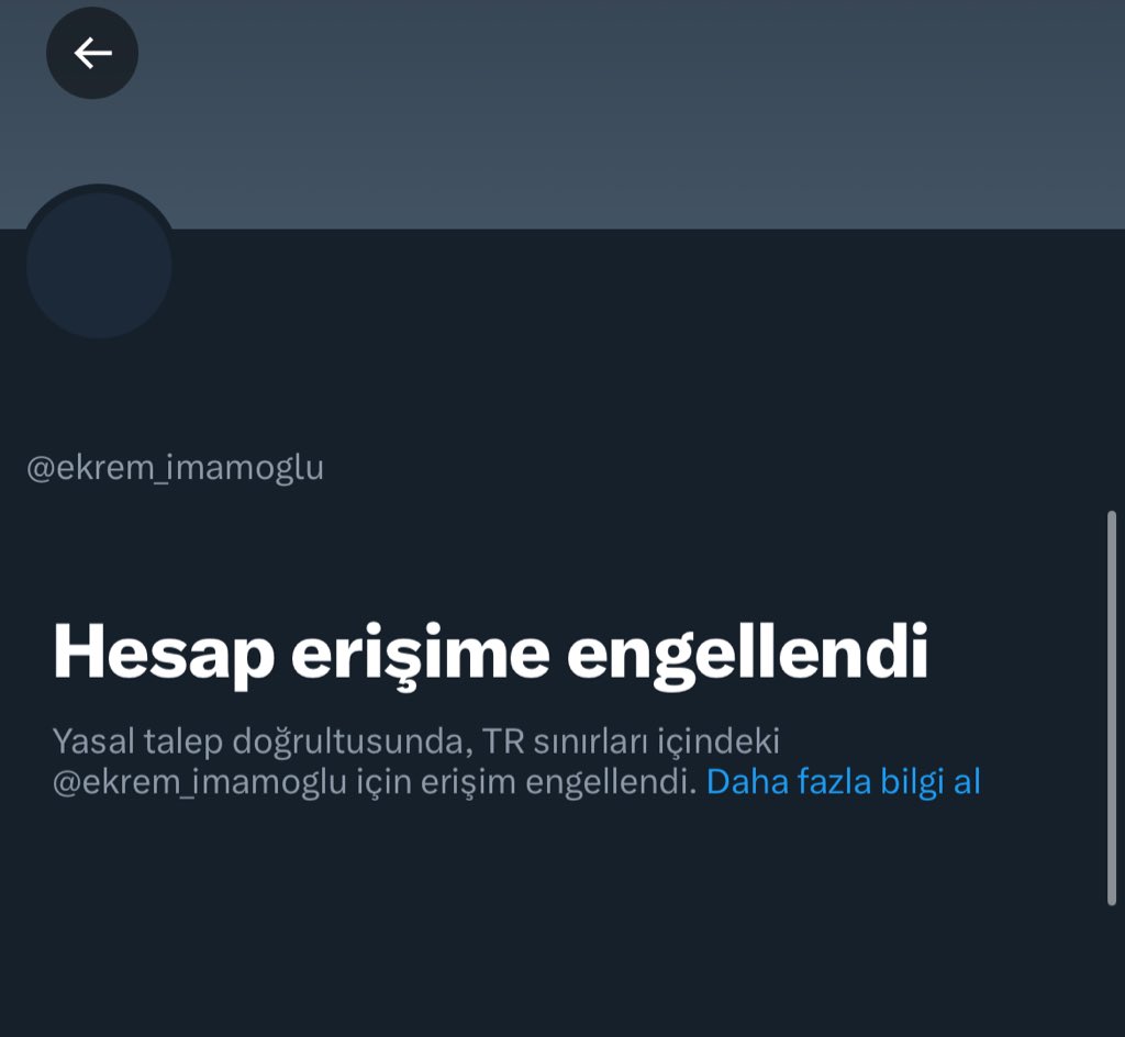 2002’de ‘Yasaklar, Yoksulluk ve Yolsuzlukla mücadele edeceğiz’ diyerek iktidara gelenler, bugün siyasi rakiplerinin X hesabını engelleterek zirveye ulaştılar. 
Bence yapmışken tam olsun😀: ‘Ekrem’ ve ‘İmamoğlu’ isimlerini kullanmayı yasaklayın, sözlüğe de sansür getirin!