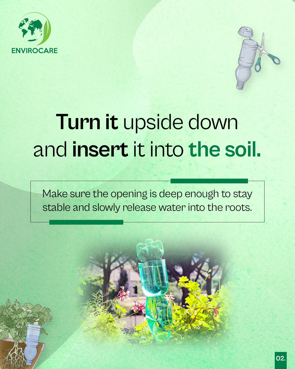 envirocare4you's tweet photo. π§ Thirsty plants? Not on our watch! πΏ
Turn your old bottles into genius self-watering tools! πβ¨
No more overwatering, no more wilted leavesβjust happy, hydrated greens. πβ»οΈ
#planthacks #diygardening #EnviroTips #SustainableSolutions #saveplants #Recycle #GreenHabits https://t.co/YbH6gao066