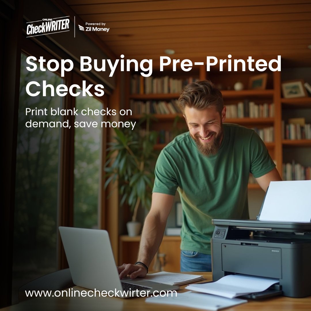 webcheckwriter's tweet image. Control your business checks! OnlineCheckWriter.com- Powered by Zil Money lets you print blank checks on demand.
Learn more: onlinecheckwriter.com/blank-checks
Click here for interactive demo: onlinecheckwriter.storylane.io/share/tjg51nmj…
#BlankChecks #DigitalChecks