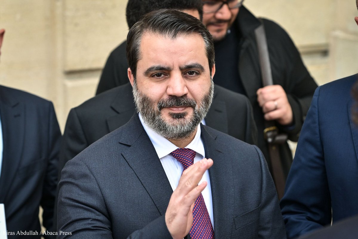 firasabdullah_'s tweet photo. Syria’s Minister of Foreign Affairs Asaad Hassan al-Shaibani @AsaadHShaibani arrives at the Elysee Palace in Paris on May 7, 2025.

Firas Abdullah / Abaca Press https://t.co/A5redrZFLY
