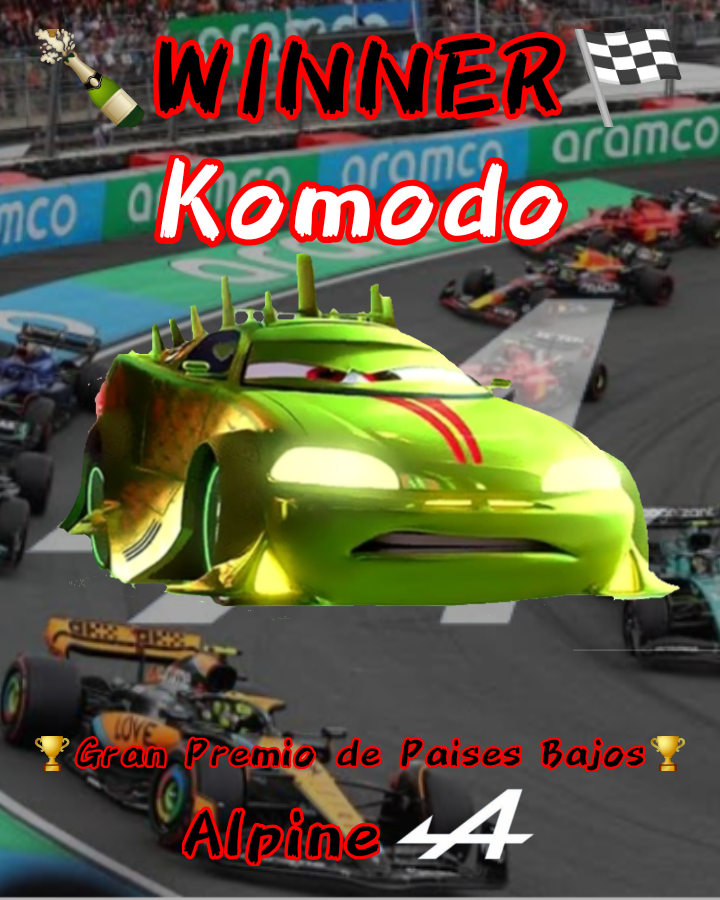cars_fan9592805's tweet photo. 🍾🏁BANDERA A CUADROS Y TRAIGAN CHAMPAÑA QUE KOMODO SE CORONA GANADOR DEL GRAN PREMIO DE PAÍSES BAJOS🏁🍾
Excelente carrera para el equipo Alpine hoy👏🎉🏎️🔵🇨🇵
🥇@pst_komodo
🥈@PapoCocheChulo
🥉@StanleyFundador
#FormulaRacerBernoulliSeason https://t.co/yO4kEkqkyy