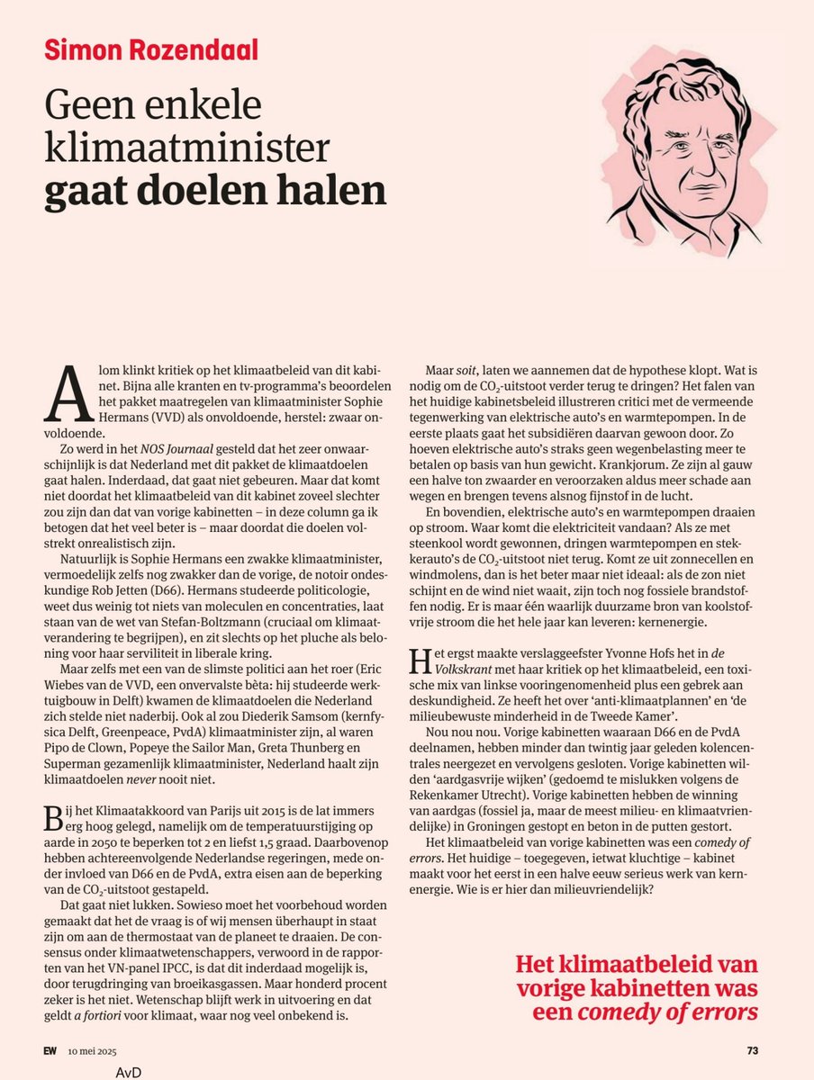 "Het klimaatbeleid van vorige kabinetten was een comedy of errors. 
Het huidige kabinet maakt voor het eerst in een halve eeuw serieus werk van kernenergie. 
Wie is er hier dan milieuvriendelijk?"

Via <a href="/ewmagazinenl/">EW</a> ⇓
