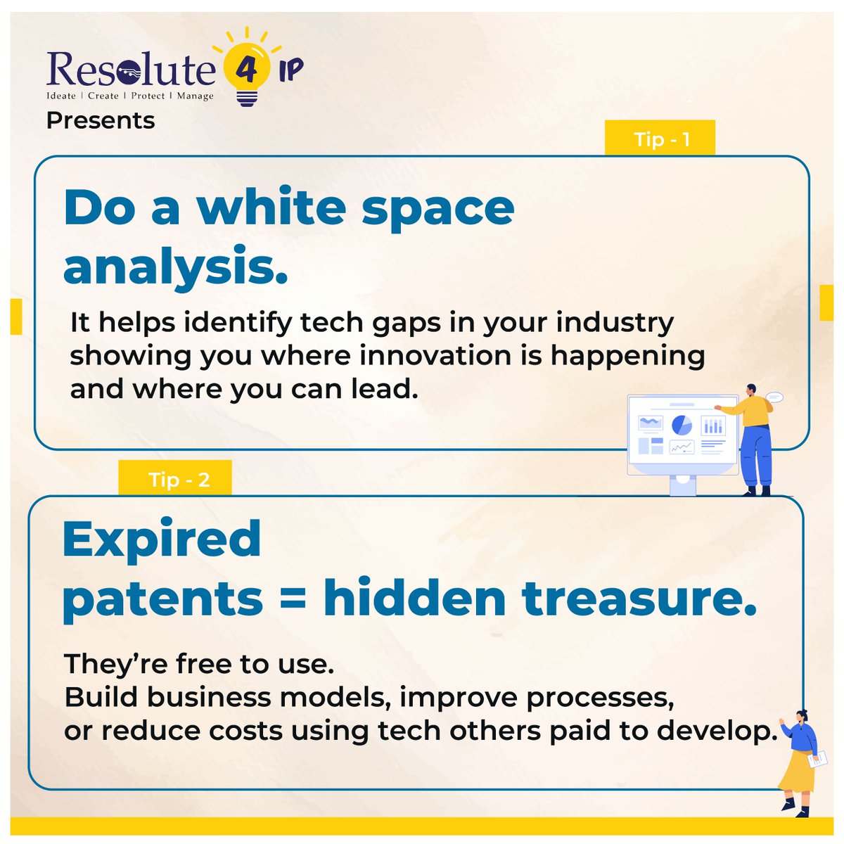 Spot the Gaps. Find the Gold.

#IPTipsWithResolute4IP #PatentStrategy #Innovation #IPforProgress #LegalTips #IPInsights #InnovationProtection #LegalBasics #BrandProtection #IPStrategy #IPAwareness