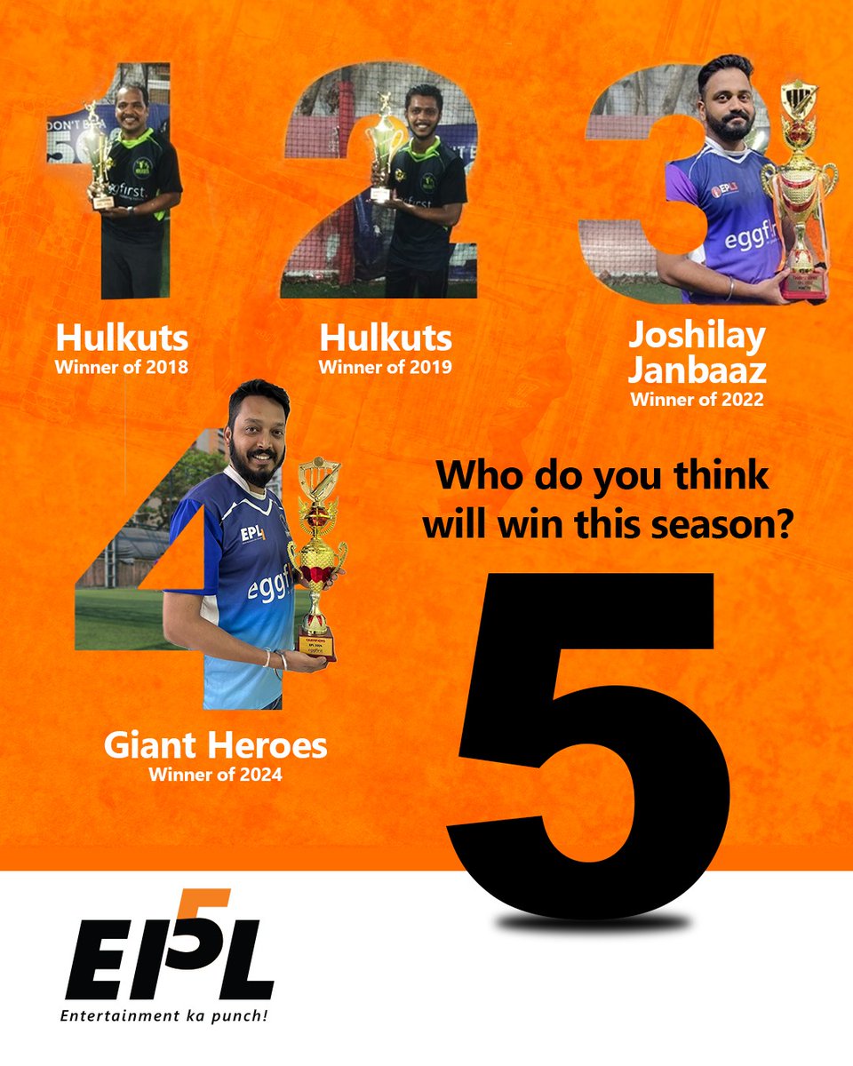 eggfirst's tweet photo. Who’s got your vote in EPL5? 🏏
Team Hulkuts – the powerhouses? 💪
Team Giants – the big dreamers? 💭
Team Joshilay – Serial Finalists? 🏆
Drop your fave in the comments—no fence-sitters allowed! 👍
#Eggfirst #EggfirstFamily #AndeKaFunda #digitalagency #EPL5 #cricketfever https://t.co/OjOElGxP43