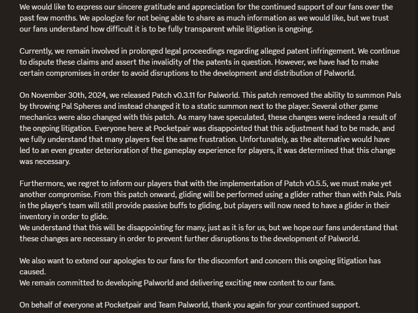 amagicmonkfish's tweet photo. Fuck Nintendo man 

(From Palworld Discord) https://t.co/yrd6F7qUUf