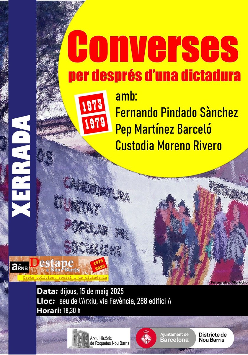 Fernando Pindado (@tatipindado) on Twitter photo El necessari debat sobre la història recent. Gràcies <a href="/ArxiuHistoric9B/">Arxiu Històric 9B</a> per la iniciativa. Els barris, la ciutat, el país són deutors de l'activisme social de milers de persones. Cal recuperar l'energia per fer front al present. El necessari debat sobre la història recent. Gràcies <a href="/ArxiuHistoric9B/">Arxiu Històric 9B</a> per la iniciativa. Els barris, la ciutat, el país són deutors de l'activisme social de milers de persones. Cal recuperar l'energia per fer front al present.