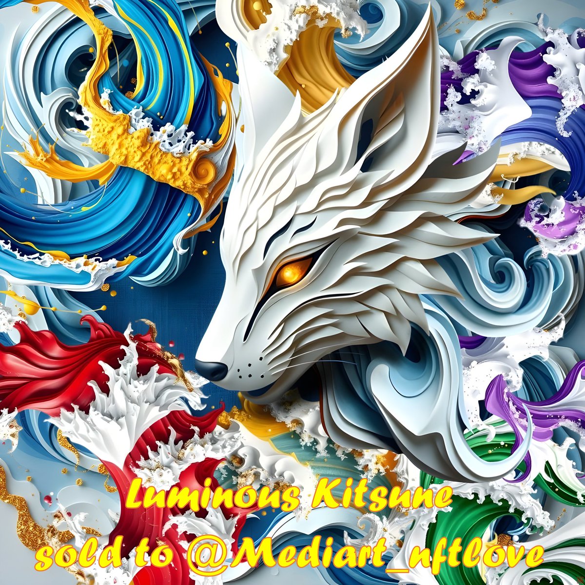 4LL1ve4LL's tweet image. Luminous Kitsune has chosen 🦊🌙

Congratulations to @Mediart_nftlove , keeper of fire, wave, and wonder
May her spirit shine brightly in your vault ✨

Thank you for bringing this NFT to your collection💫

🔗 salvor.io/collections/0x…
#NFTCollector #AVAXArt