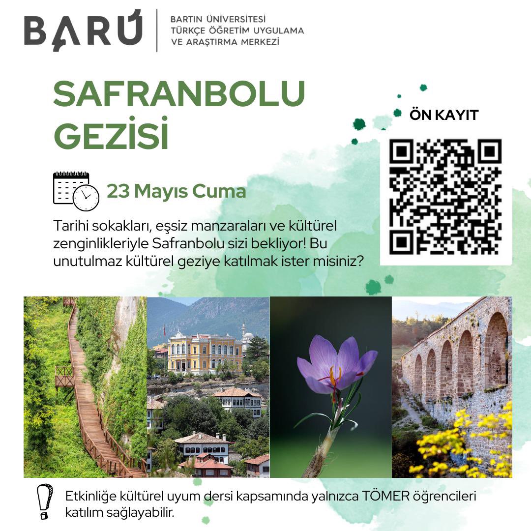 BARÜ-TÖMER (@tomerbartin) on Twitter photo Safranbolu sokaklarında kaybolmaya hazır mısınız? 🤩
Tarihi dokusu, nefes kesen manzaraları ve kültürel zenginlikleriyle Safranbolu gezimiz 23 Mayıs Cuma günü sizleri bekliyor!🏘️⛰️
🚌✨ Hemen ön kaydını yap, bu unutulmaz deneyimi kaçırma!
<a href="/uzun_orhan/">ORHAN UZUN</a> Safranbolu sokaklarında kaybolmaya hazır mısınız? 🤩
Tarihi dokusu, nefes kesen manzaraları ve kültürel zenginlikleriyle Safranbolu gezimiz 23 Mayıs Cuma günü sizleri bekliyor!🏘️⛰️
🚌✨ Hemen ön kaydını yap, bu unutulmaz deneyimi kaçırma!
<a href="/uzun_orhan/">ORHAN UZUN</a>