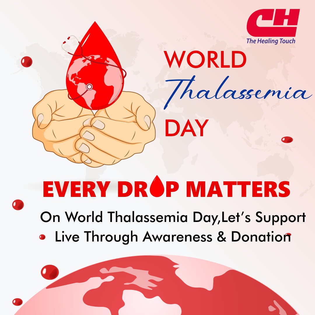 Every drop can save a life. 🩸
On #WorldThalassemiaDay, let’s donate &amp; spread awareness.

 Call: 0731-4206750
choithramhospital.com

#CHRC #ChoithramHospital #EveryDropMatters #DonateBlood  #ThalassemiaAwareness #DonateForLife