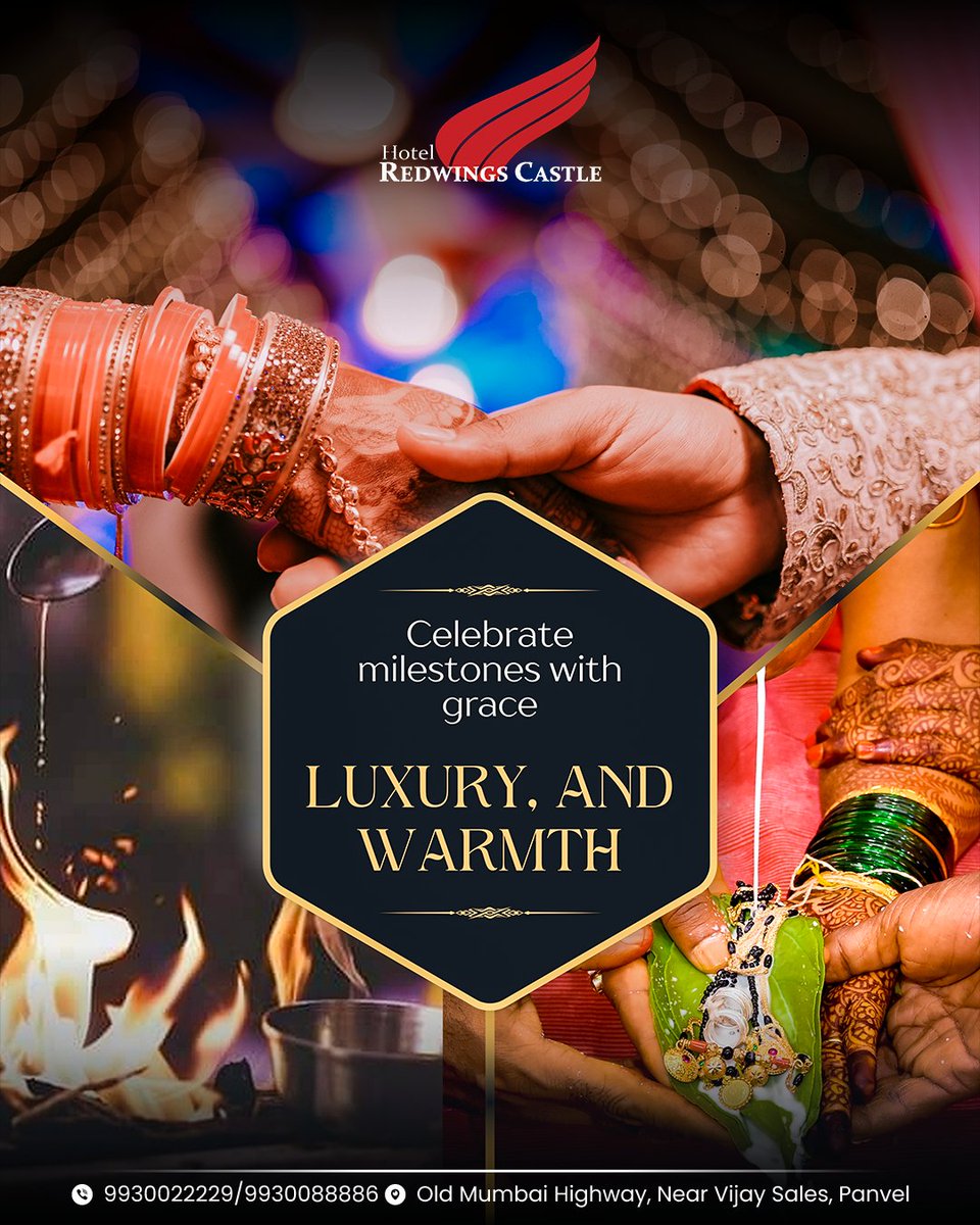 RedwingsHotel's tweet photo. 💍 Celebrate Love, Traditions &amp; Togetherness ✨

📍 Panvel, Mumbai | Weddings | Events | Celebrations

#HotelRedwingsCastle #WeddingsAtRedwings #PanvelWeddings #LuxuryBanquets #HaldiCeremony #VarmalaMoment #MehendiVibes #RoyalCelebrations #IndianWeddings #RedwingsEvents https://t.co/gg2uI0GTkG